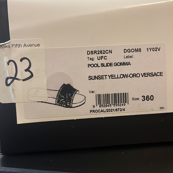 Versace Slide Gomma / Sunset Yellow-ORO Versace - Picture 4 of 4